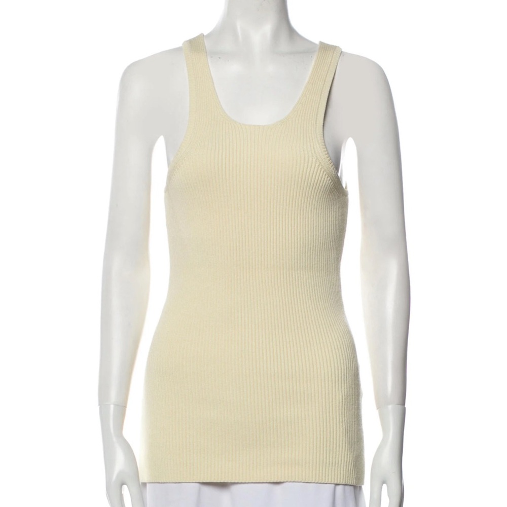 Toteme Women's Butter Yellow Ribbed Tank Top